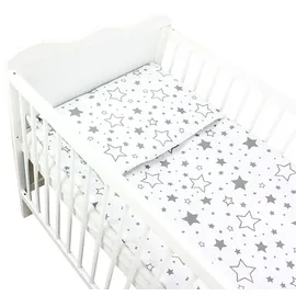 TupTam Kinder Gemusterte Bettdecken Set Ganzjahresdecke Bettdecke Kopfkissen Flachkissen 2tlg., Farbe: Graue Galaxie, Größe: 135x100 cm