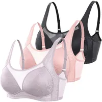 DMATAP 3er Pack BH Damen BH Ohne Bügel Große Größen Seamless BH Push Up BH Extrem Dirndl BH Push Up Extrem Sport BH Damen Starker Halt BH Verlängerung - 90B