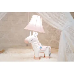 LED Tischleuchte "Elsa das Einhorn", rosa (weiß, rosa und silber), H: 51cm, HAPPY LAMPS FOR SMILING EYES, Lampen, Hochwertig, Einzigartig, Zertifiziert, Nachhaltig, Tiermotiv, Kinderlampe