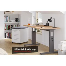 bümö Schreibtisch O-Serie Weiß / Graphit