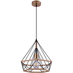 Retro Decken Pendel Strahler Hanfseil Lampe braun Ess Wohn Zimmer Hänge Leuchte