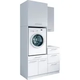 laundreezy Mehrzweckschrank-Set 118 x 238 x 68 cm Weiß