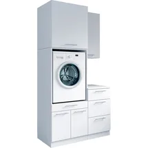 laundreezy Mehrzweckschrank-Set 118 x 238 x 68 cm Weiß