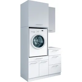 laundreezy Mehrzweckschrank-Set 118 x 238 x 68 cm Weiß