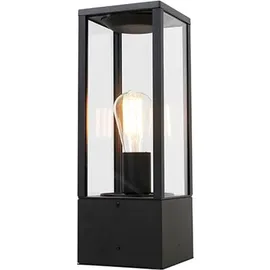 QAZQA Außenleuchte Aluminium 40 cm E27 1 Stück schwarz