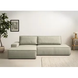 OTTO home Eckcouch Cord 2-Sitzer Hellgrün
