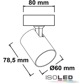 ISOLED Wand- und Deckenleuchte GU10 Single, IP20, weiß matt, exkl. Leuchtmittel