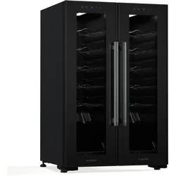 Klarstein Shiraz Weinkühlschrank| 2 Kühlzonen | Touch-Steuerung | LED-Beleuchtung | freistehend Schwarz