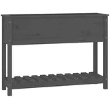 vidaXL Pflanzkübel mit Ablage 111,5 x 34 x 81 cm Grau