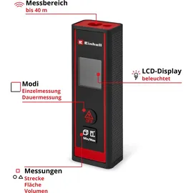 Einhell TC-LD 40 R Laser-Entfernungsmesser 40 m