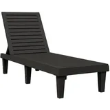 vidaXL Sonnenliege 155 x 58 x 83 cm schwarz