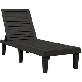 vidaXL Sonnenliege 155 x 58 x 83 cm schwarz