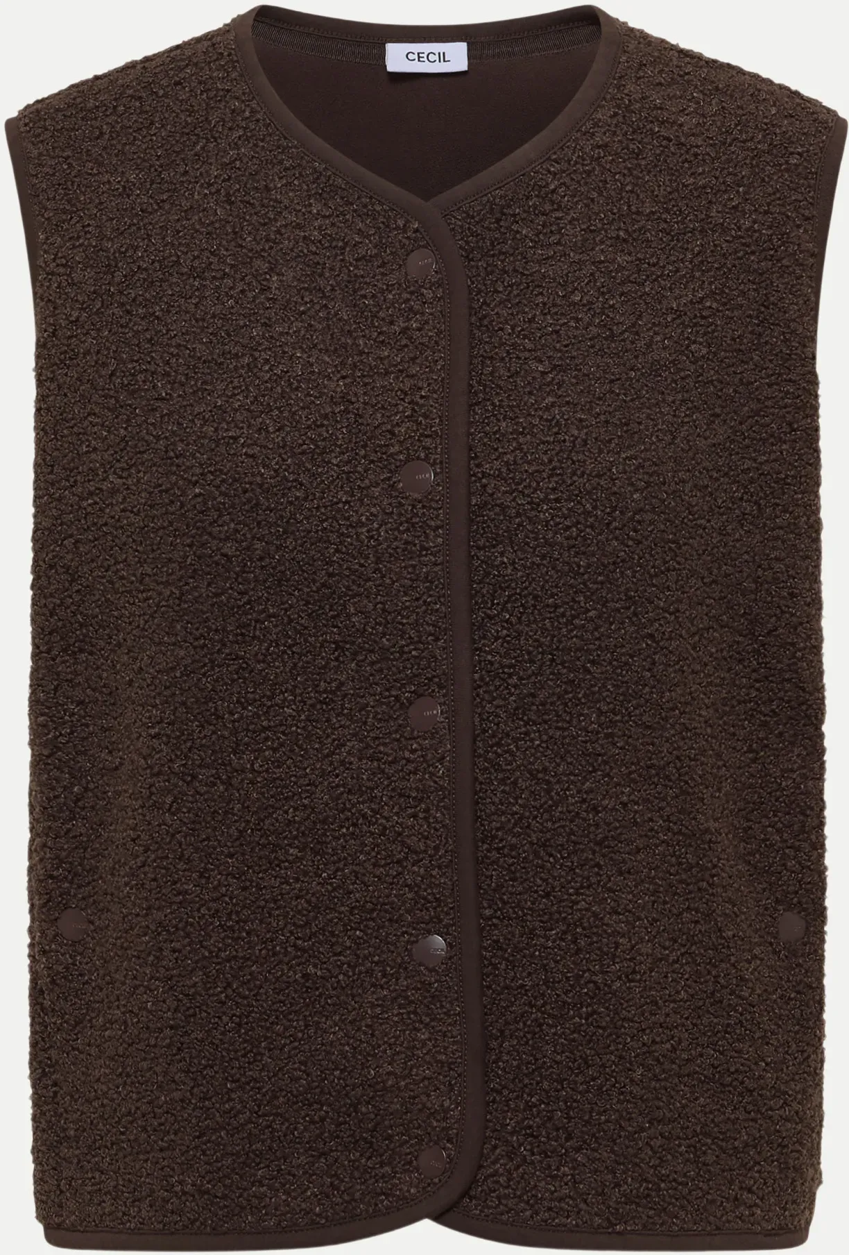 Weste in Wolloptik Braun XL