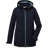 KILLTEC Damen Softshelljacke/Outdoorjacke mit abzippbarer Kapuze KOW 8 WMN SFTSHLL JCKT, dunkelnavy, 42,