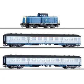 TILLIG Diesellok BR 212 mit Personenzug der DB Set 01443 TT