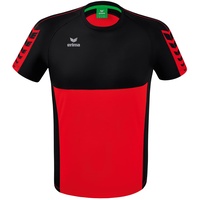 Erima Six Wings T-Shirt, rot/schwarz, XL