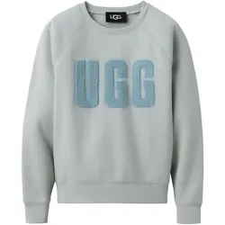 Sweatshirt »Madeline Fuzzy Logo Crewneck«, mit flauschigen Logo, Gr. S, ICE JAM / WHALE, , 41593845-S