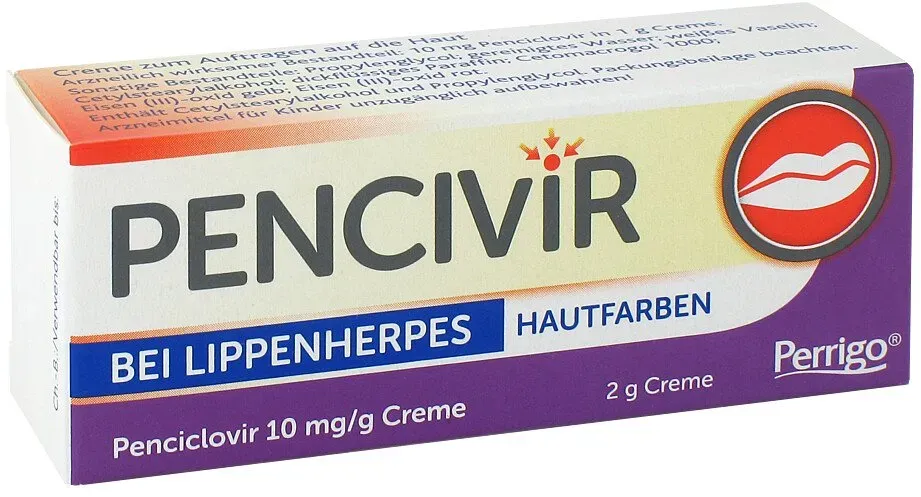 Pencivir Creme getönt hautfarben - Behandlung von Lippenherpes