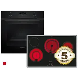 Siemens PQ524KA3BZ, Einbau-Backofen-Set, ET845HH17 + HB279GBB3, Einbau-Backofen, Elektro-Kochfeld