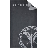 Carlo Colucci Strandtuch »Stefano«, (1 St., Strandtuch 100 x 180 cm), mit auffälligem Carlo Colucci Logo und Schriftzug silberfarben