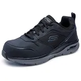 Skechers Herren Lace Up Safety Arch Fit Sr Comp Toe BAU-Schuhe, Schwarz/Dunkelgrau, 40 EU Weit - 40 EU Weit