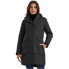 KILLTEC Damen Parka/Mantel wasserdicht mit abzippbarer Kapuze Damen, Funktionsparka, schwarz, 40, 43284-000