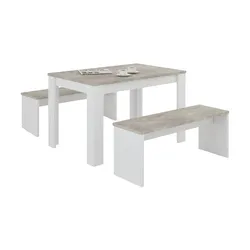 Tischgruppe  Havre ¦ weiß ¦ Maße (cm): B: 80 H: 75