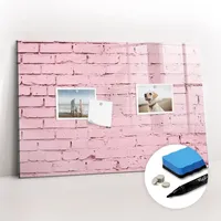 Tulup Magnettafel, Pink, Glas, 60x40x0.4 cm, Dekoration, Magnettafeln &