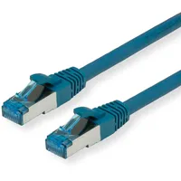 VALUE Patchkabel Kat.6A (Class EA) S/FTP (PiMF), LSOH, blau, 0,15 m