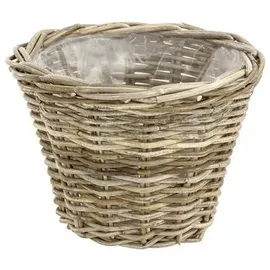 Van der Leeden Rattan Übertopf Ø 29 x 20 cm Grau