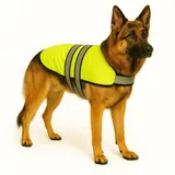 Flamingo Hundemantel Winter – Eisbär Fluo Gelb – XXXXL 70cm – warm & modisch – Polyesterfaser – reflektierende Riemen – Wasser- & Winddicht – PU-Beschichtung – Geschirröffnung