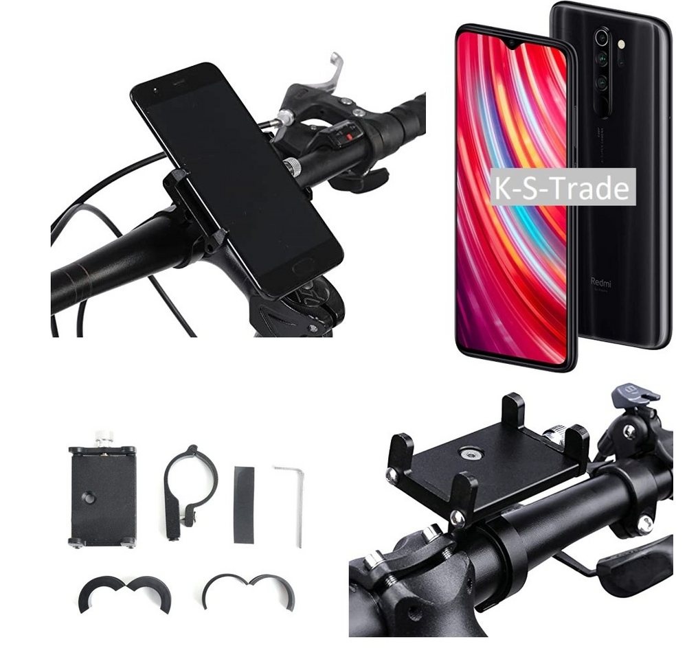 K-S-Trade für Xiaomi Note 8 Pro Smartphone-Halterung, (Handyhalterung das Fahrrad Halter Lenkstange Fahrradhalterung) schwarz