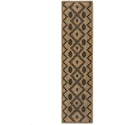 Kadima Design Ökologischer Jute-Teppich `Neath Paul` mit Unikat-Design. 60x230 cm