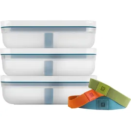 Zwilling Fresh & Save Vakuum Lunchboxenset, 3tlg, Größe L, Kunststoff, Blau-La Mer