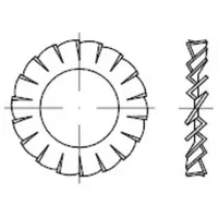 Industrial Quality Supplies DIN 6798 Fächerscheibe, Bronze A 8,4