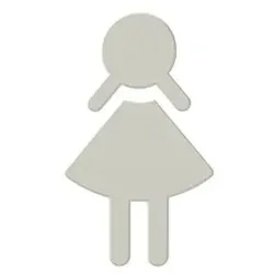 HEWI Symbol Frauen Serie 801 8019102099 selbstklebend reinweiss