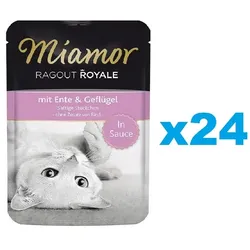 MIAMOR Ragout Royale Ente mit Huhn in Soße 24x100 g
