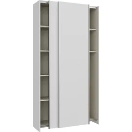 Forte Schwebetürenschrank Nook 100,1 x 190,5 x 39,1 cm Weiß