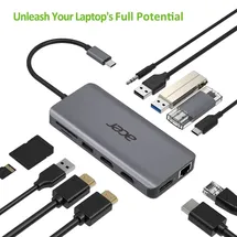 Acer 12in1 Type C dongle, USB-C 3.0 [Stecker] (HP.DSCAB.009)