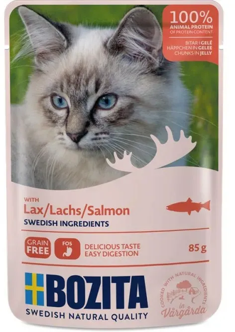 Bozita Pouch Häppchen in Gelee mit Lachs 12x85g