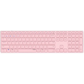 Rapoo E9800M Multi-mode Wireless Ultra-slim Keyboard rosa, USB/Bluetooth, DE