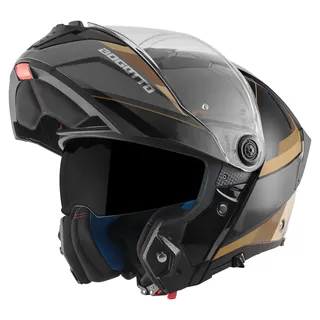 Bogotto FF404 Ezion Klapphelm, schwarz-braun, Größe XS für Frauen
