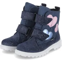 superfit Klettstiefel Blau/Rosa 33