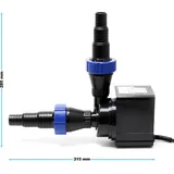 Wiltec SunSun Brunnen / Gartenteich, CTM-3800 SuperECO Teichpumpe 3600 l/h 20 W, energiesparende Filterpumpe, Bachlaufpumpe für Koiteiche, Umwälzpumpe, Gartenteichpumpe, Skimmerpumpe