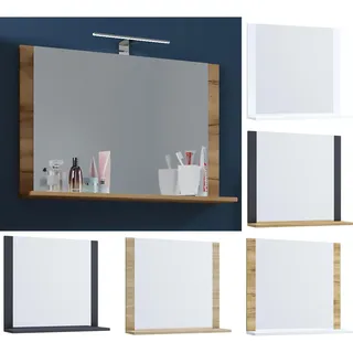 VCM Badspiegel Wandspiegel Lendas 55x80 cm – Weiß