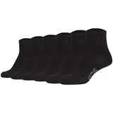 Mustang Casual Bio-Baumwolle Kurzsocken 6er Pack Schwarz 35-38