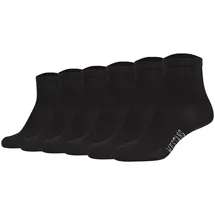 Mustang Casual Bio-Baumwolle Kurzsocken 6er Pack Schwarz 35-38