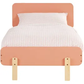 Homestyle4u Kinderbett 90 x 200 cm Kiefer massiv rosa