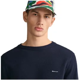 GANT Strickpullover COTTON PIQUE C-NECK Blau 4XL