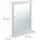 Relaxdays Wandspiegel Bambus, Ablage, Spiegel rechteckig, Wohnzimmer, Bad, Flur, Hängespiegel HBT 68 x 56 x 10 cm, weiß